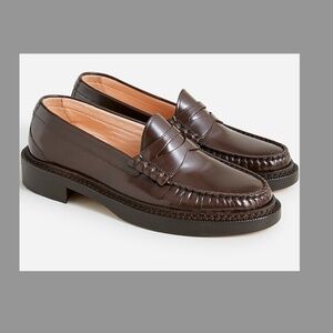 J. Crew Women's Rowan Penny Loafer - Ganache color, leather material. size 8.5